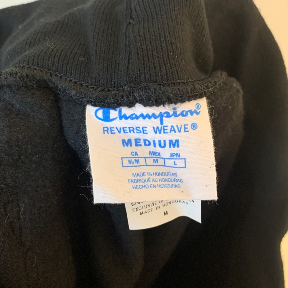 Champion Reverse Weave Black Sweatpants - Picture 6 of 7